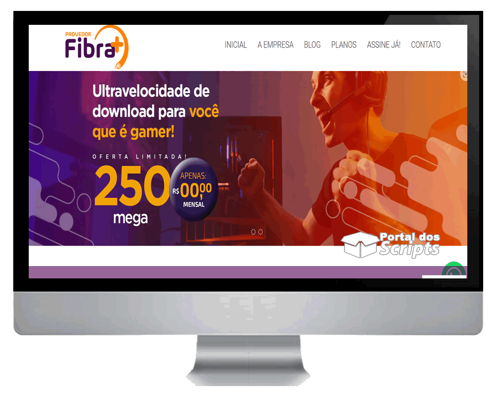 Cod.023 - SCRIPT SITE PARA PROVEDORES DE INTERNET EM PHP COM PAINEL ADMINISTRATIVO Portal Dos Scripts | Os Melhores Scripts Estão Aqui!