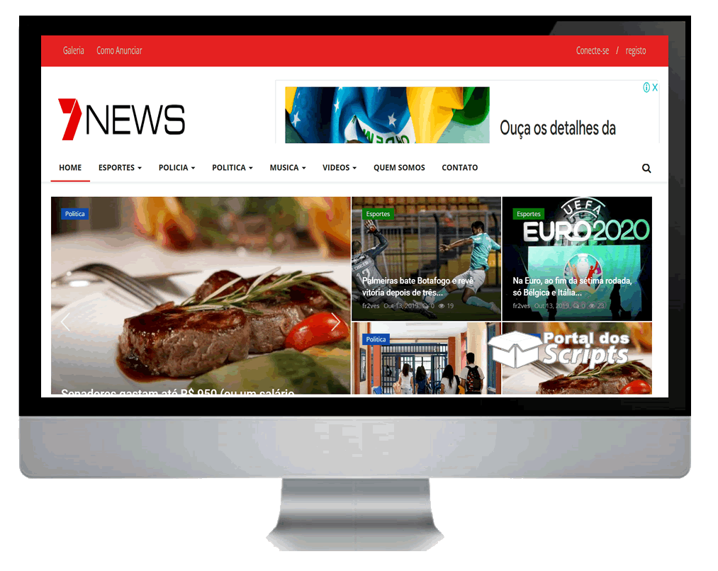 Cod.006 - SCRIPT EM PHP PARA PORTAL DE NOTÍCIAS - JORNAL ONLINE Portal Dos Scripts | Os Melhores Scripts Estão Aqui!