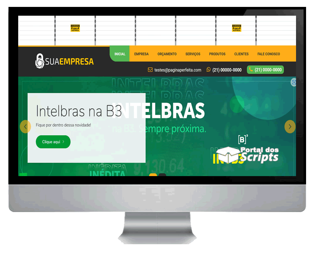 Cod.019 - SCRIPT SITE PRONTO TEMA SEGURANÇA ELETRÔNICA EM PHP COM PAINEL ADMIN Portal Dos Scripts | Os Melhores Scripts Estão Aqui!