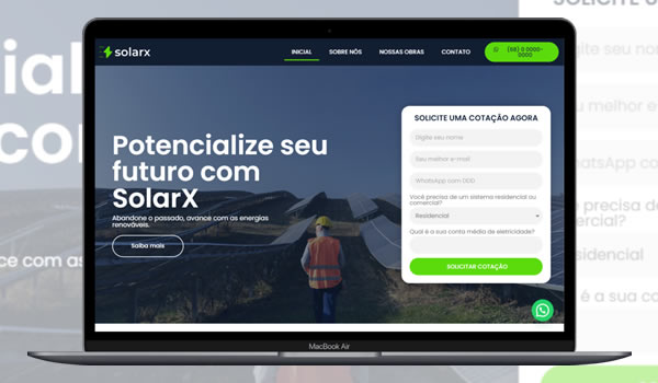 Cod.115 - Site Energia Solar 100% Editável WP Portal Dos Scripts | Os Melhores Scripts Estão Aqui!